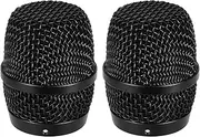 ICLIPE Metal Microphone Mesh Grille Replacement with Interior Foam Windscreen Pop Filter Compatible with BBS K100/K200/K300/4100/4500 Wireless Microphones Black Pack of 2pcs