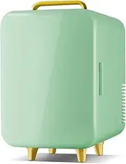 MegLob 8L Compact Refrigerator, Mini Skin Care Product Beauty Freezer, Drug Insulin Breast Milk Cooler, 6 * 330Ml Can Beverage Chiller, Personal Beverage Skin Care Product Refrigerator,Green