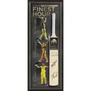 RICKY PONTING ADAM GILCHRIST TRAVIS HEAD SIGNED FRAMED ICC WORLD CUP CRICKET BAT