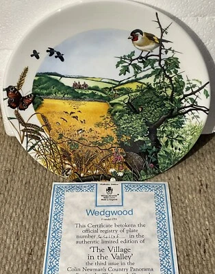 VILLAGE IN THE VALLEY Colin Newman’s Country Panorama Wedgwood Collector’s Plate