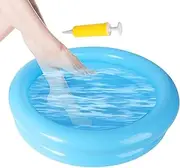 Pool Foot Bath, Portable Pool Foot Wash Basin, Foldable Foot Soaking Bath for Pool Entry Ladder, Inflatable Foot Wash Bath Basin with Inflator