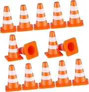 ERINGOGO Traffic Cones Party Decorations 40pcs Mini Toy Cones Set Boys and Girls Traffic Signs Toys Portable Playset for