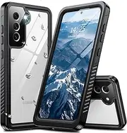 [ANTSHARE] for Galaxy S21 FE Case Waterproof, Galaxy S21 FE 5G Case with Built-in Screen Protector Dustproof Shockproof, Rugged Full Body Protective Clear Case for Galaxy S21 FE 5G 6.4"