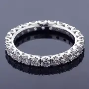 2.40 CT Diamond Eternity Wedding Band in Fishtail Platinum Setting NEW