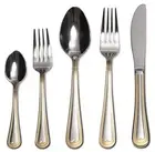 20Piece Service for 4 18/10 Stainless Steel Silverware Cutlery 24k Gold Plated A