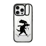 iPhone 16 Pro Impact Ring Stand Case MagSafe Compatible Dog on a Skate