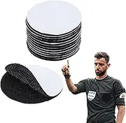 NICENEEDED 12 PCS Referee Patch Hook and Loop Dots, 2.3 Inch Self Sticky Circle Round Patches, Double Sided Adhesive Fasteners for Home Office DIY Wall Decor Tool Hanging