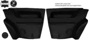 BLACK STITCH 2X REAR DOOR CARD LEATHER COVERS FITS RENAULT 5 GT TURBO PHASE 2