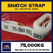 SSA SNATCH STRAP - 75000kg 9Meter **AUSTRALIAN MADE*