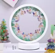 Round Green Aventurine Gemstone Tree LED Lamp USB Dimmable Healing Crystal Night