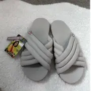 New feelgoodz capetown quilted cross-stap indoor/outdoor Slippers Size Large