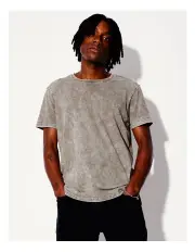[Kenji] Esperance Acid Wash Short Sleeve Tee in Sand