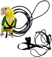 Anelekor Adjustable Birds Harness and Leash Parrot Harness Leash Training Sup...