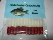 2 inch Slab buster crappie jig (red glitter/pearl)