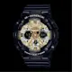 CASIO 卡西歐 G-SHOCK 閃耀時尚 耐衝擊 雙顯運動腕錶 -黑金(GMA-S120GB-1A) [秀時堂]