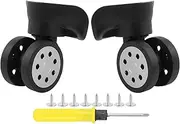 BQLZR 2 Pieces Plastic Luggage Swivel Wheel Casters 4.33" Mute Left & Right w/Screws