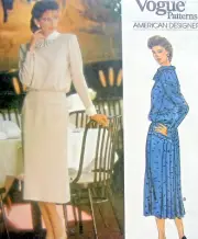 * Vintage 1479 Vogue Designer ALBERT NIPON Dress Pattern sz 8 UNCUT