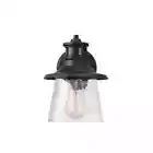 Globe Electric 150-Degree 1-Light Matte Black Motion Activated Outdoor Barn