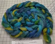 Superwash Wool Sliver Roving Spinning Handpainted USA NWT Bay Tide