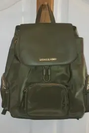 MICHAEL KORS ABBEY DUFFLE LARGE CARGO BACKPACK OLIVE GREEN
