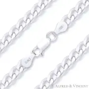 4.5mm Cuban / Curb Link Italian Chain Anklet in Solid .925 Italy Sterling Silver
