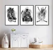 [Namly Design] Personalised Poster - Hockey Trio / Set of 3