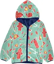 [Caihoyu] Sherpa Fleece Girls Toddler Fleece Zip Up Toddler Boy Dress Coat