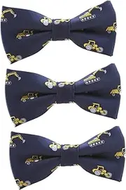 [jojofuny] 3pcs Men's Boys Boys and Girls Bow Tie Black Thin Tie Adjustable Bowties Pre-tied for Events Parties