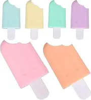 SEWACC 6Pcs Ice Cream Fluorescent Pen Marker Pens for Painting and School Use Non Wipe Highlighter with Cap for Emphasizing Important Information