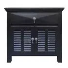 French Provincial Louvre Bedside Black Side Table Drawers Tables Nightstand