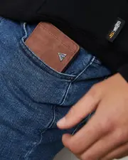 [Lucid] Lucid Men's Vogue Wallet in Tan/Navy One Size Tan/Navy