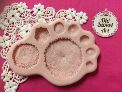 Flower center silicone mold fondant cake decorating food soap cupcake topper FDA