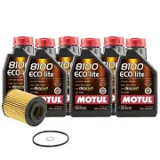 6L Motul 8100 ECO-LITE 5W20 Wix Filter Motor Oil Change Kit For Genesis Kia (for: Kia)