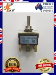 DPDT MOMENTARY TOGGLE SWITCH Power 10A 250Vac heavy duty (non-latching)