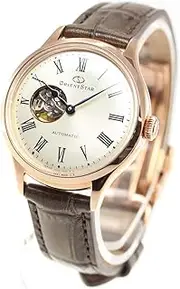 [ORIENT STAR] RK-ND0003S Automatic Watch, Classic Semi-Skeleton Mechanical Watch, Made in Japan, Open Heart RK-ND0003S, White and Silver, Dial Color - Cream, Mechanical Automatic Watch (Hand Winding