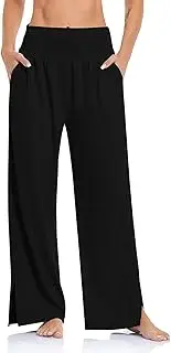 Women's Baggy Yoga Pants Comfy High Waist Workout Running Gym Sweatpants Straight Wide Leg Lounge Pants with Pockets