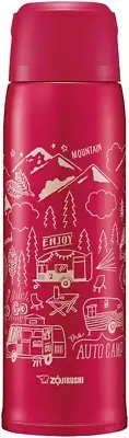 ZOJIRUSHI SJ-JS10RA Stainless Steel Bottle with Cup 1 L, Red