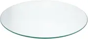 Milisten Thickened Tempered Round Glass Tabletop Multipurpose Transparent Surface for Coffee Dining and Side Tables Modern Aesthetic Design for Home Office and Hotel Use