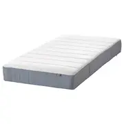 VESTERÖY pocket sprung mattress, firm/light blue, Single