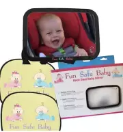 Safety and Comfort Pack Backseat Mirror for Rear Facing Car Seat and 2 Sunshades