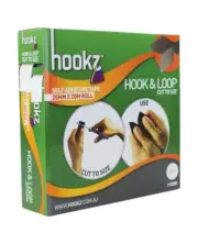 Self Adhesive Hook And Loop Closure Tape 25mm x 20m Cut to Size Roll - White