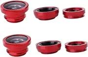 LALAFINA 2Sets Mobile Camera Lens Kit Clip Fisheye Macro Wide Angle Lens for Stunning Photos for Vlogging Travel and More Included