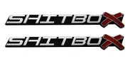 2x SHITBOX Emblem 3D Car Fender Badge Decal Replacement for Truck Chrome Red