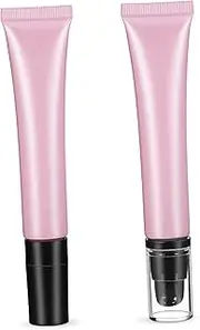 PENIKOKO 2pcs Refillable Lip Gloss Tubes Portable Squeeze Makeup Containers for Skincare Travel Precise Control for Lip Glazes Sample Storage