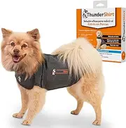 ThunderShirt: Calming Jacket for Dogs, Instant Natural Relief for Anxiety, Fireworks, Travel, Thunder - Grey Jacket 5 Sizes L