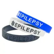Epilepsy Medical ID Alert Awareness Wristbands Epileptic Silicone Bracelet UK