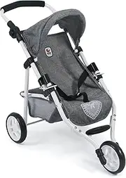 Bayer Chic 2000 612 76 Jogging Buggy Lola Doll's Pram - Denim Grey