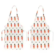 Kitchen Aprons, 2 Pack Adjustable Bib Apron Water Oil Resistant with Pockets