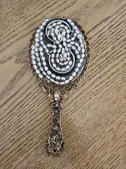 Custom JEWELRY Sea Shells Gold Handheld Mirror