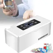 Insulin Cooler Travel Case,Led Display 0-18℃ Drug Reefer Cooler Travel, Home, Portable Car Refrigeration Case/Small Travel Box for Medication,Battery*2